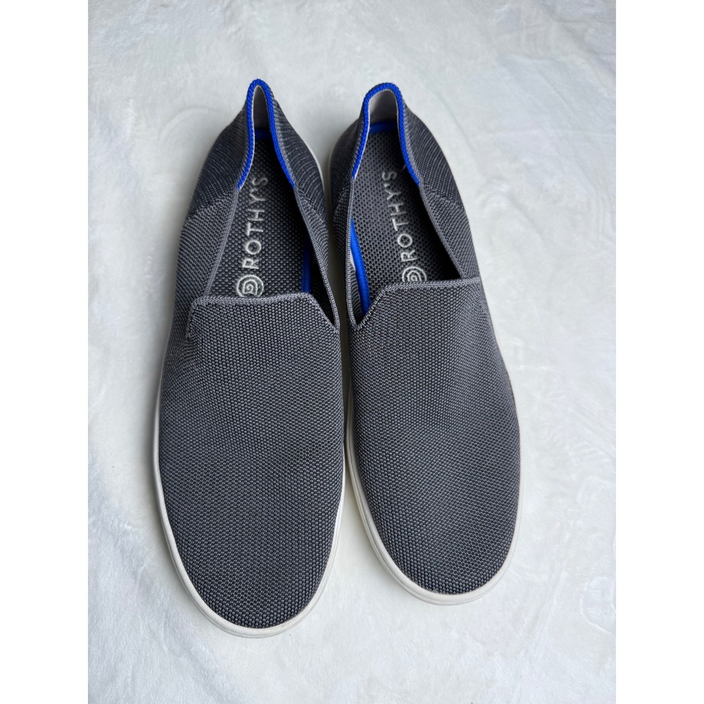 Rothys The Sneaker Charcoal Grey Slip On Knit Shoes Size 10 RM-006